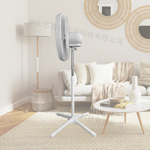 <span class=keywords><strong>Ventilador</strong></span> Eléctrico de Pie Blanco de 18 Pulgadas, 5 Aspas, 3 Velocidades, 45W, para Dormitorio o Sala de Estar - Product Image 2