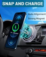 Chargeur de voiture sans fil magnétique à charge rapide 25W pour tableau de bord, pare-brise, grille d'aération