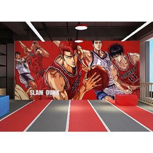 Papel Tapiz de Fondo para Dormitorio con Diseño de Cancha de Baloncesto de <span class=keywords><strong>Anime</strong></span> Japonés Slam Dunk - Product Image 5