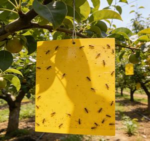 Pièges collants jaunes pour insectes volants, anti-mouches à fruits, anti-pucerons, plaques adhésives pour insectes, papier collant anti-moucherons - Product Image 6