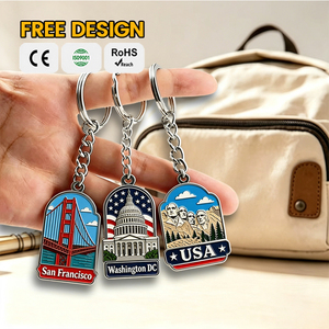 Nouveaux porte-clés promotionnels personnalisés 2D/3D en métal, porte-clés avec logo personnalisé et chaîne - Product Image 1