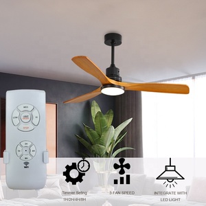 Modern Design Silent <strong>Wall</strong> <strong>Remote</strong> <strong>Control</strong> 3 <strong>Fan</strong> Speed Wooden <strong>Ceiling</strong> <strong>Fan</strong> with Light 220v - Product Image 2