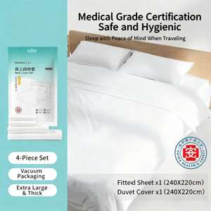 Einweg-Bettwäsche-Set aus Vliesstoff, 4-teilig, King-Size, für Hotel, Resort, Spa - Product Image 6