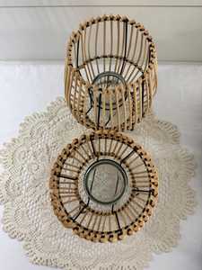 Portavelas de ratán, decoración navideña y de Halloween para el hogar y el jardín, linterna ecológica de metal, linterna ligera, precio económico - Product Image 2