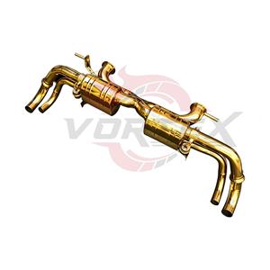 ระบบท่อไอเสียแบบ Catback Vortex Valvetronic สำหรับ Audi R8 5.2L V10 สีทองเคลือบด้วยไฟฟ้า สแตนเลส ชุดแต่งสำหรับรถแข่ง - Product Image 5