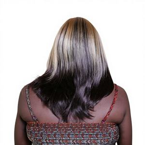 ขายส่งวิกผมสังเคราะห์ทรงตรงสีน้ำตาลทองผสมธรรมชาติสำหรับผู้หญิงสวยหรูสไตล์ยุโรปอังกฤษสำหรับงานปาร์ตี้ - Product Image 4