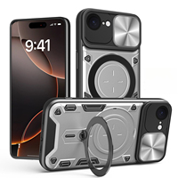 Nouvelle Coque de Téléphone Magnétique Tendance avec Support pour iPhone 16E, Protection Antichoc de l'Objectif, Vente en Gros Directe Usine Transfrontalière