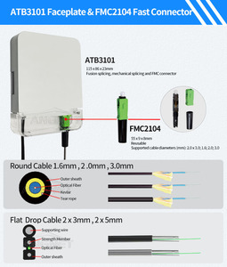 Fttr faceplate kích thước nhỏ sợi cáp 1 cổng sợi con đường cho sợi vô hình - Product Image 5