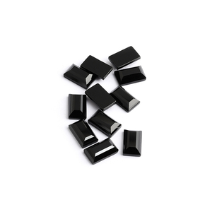 Chất Lượng Cao Đồ Trang Sức Nguyên Lỏng Đen Mã não Đá Quý Bán Buôn Giá Mịn Vuông Hình Chữ Nhật Shape Đen Onyx Đá - Product Image 2