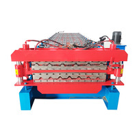 Machine de formage à froid pour tuiles de toit en acier coloré double couche à prix abordable, équipement de formage à froid pour panneaux de toiture métalliques, OEM et ODM acceptés