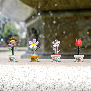 4pcs Eco-Friendly Animal Print <b>Crystal</b> Mini Cute Hand Blown Art Figurines Collectibles Home Office Tabletop Decorations - Product Image 6