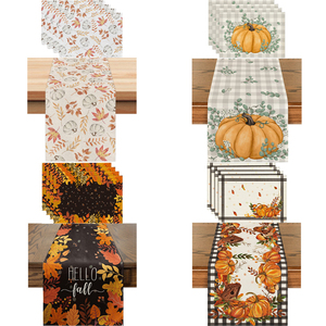 STARUNK, venta al por mayor, manteles individuales de Halloween, decoración de mesa de cocina, manteles individuales de calabaza de feliz Halloween para mesa de comedor - Product Image 5