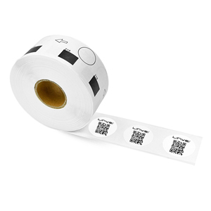 Etiquetas Redondas Compatibles con Brother de Alta Calidad, Diámetro 24 mm, Dk-11218, Dk 218, Dk 1218, 1000 Etiquetas por Rollo, Sin Soporte para Etiquetas - Product Image 2