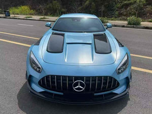 Runde pièces automobiles les mieux classées pour mercedes-benz <span class=keywords><strong>AMG</strong></span> <span class=keywords><strong>GTS</strong></span> mise à niveau série noire demi-Kit de carrosserie en Fiber de carbone becquet de capot de pare-chocs de voiture - Product Image 4