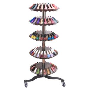 Nuevo Exhibidor Vertical de Esmalte de Uñas, Exhibidor de Lápiz Labial para Salón de Uñas, Exhibidor Giratorio con Ruedas - Product Image 1