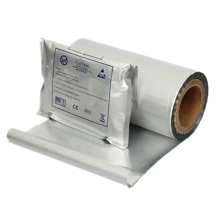 Bolsa de embalaje antiestática de papel de aluminio, barrera de humedad esd, bolsa de papel de aluminio plateado