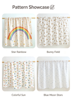 Couverture d'emmaillotage pour bébé en mousseline de coton respirante et légère, à motifs de dessins animés mignons, multi-usages, également servable comme serviette de bain