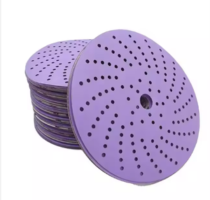 Schuurschijven Paars 6 Inch Waterdicht Materiaal Haak En Lus Meerdere Gat Voor Auto Werken Fijne Precisie Werkgereedschappen - Product Image 1