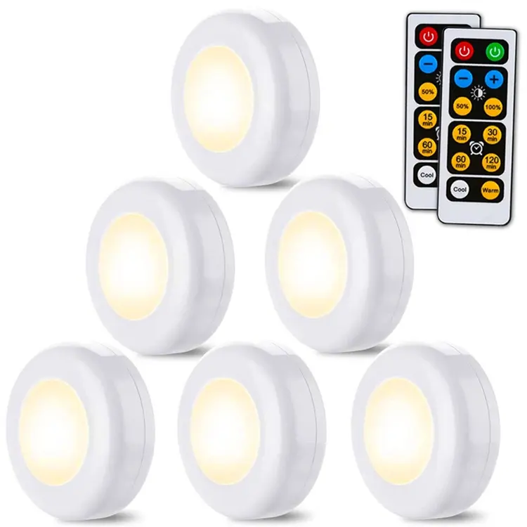 LEDキャビネットライトRGBパックライトリモコン棚の下で調光可能キッチンカウンター照明装飾ナイトランプ