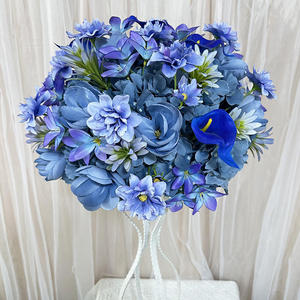 Bola de Flores Artificiales Azules con Lirios Calla y Hortensias, Hechas a Mano, de Alta Simulación, para Bodas, Estilo Clásico - Product Image 1