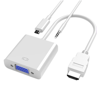 Cable Adaptador de Audio y Video HD-MI a VGA de Fábrica, Convertidor HDTV Plug&Play para Consola de Juegos PS4, Computadora, Monitor de TV, Proyector