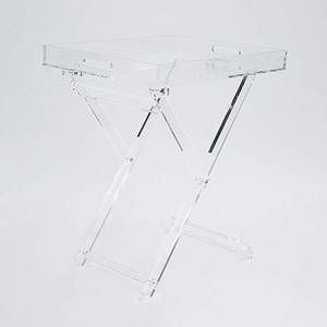 优雅透明亚克力现代耐用环保便携式折叠咖啡桌，适合客厅 - Product Image 5
