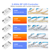 Kit de Contrôleur de Bande LED RF 2,4 GHz BTF-LIGHTING avec Télécommande 4 Zones DC5V 12V 24V Variateur PWM pour DIM CCT RGB RGBW RGBCCT