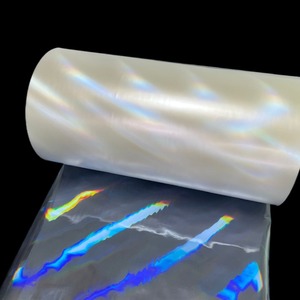 Rollo de Película de Laminación Térmica BOPP Mate Suave de Venta Directa de Fábrica Tian <span class=keywords><strong>Bao</strong></span>, Gráfico de Barras Reflectante de 45 Grados, Holográfico Cosmético - Product Image 1