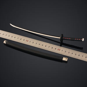 Épée en alliage Demon Slayer en gros, jouet, 26 cm, couteau de samouraï en métal Nichirin de <span class=keywords><strong>Tanjiro</strong></span> Kamado, porte-clés, <span class=keywords><strong>petit</strong></span> ornement, cadeau - Product Image 6