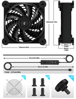 Kipas USB 120mm upHere, Kipas Pendingin Router Berkinerja Tinggi untuk Casing Komputer, Kabinet Jaringan, Modem, Receiver, Kipas Pendingin PS5