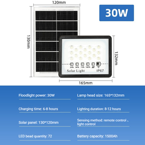 Projecteur solaire LED étanche IP67 à télécommande pour une résistance aux chocs et une durabilité à long terme par conditions météorologiques difficiles - Product Image 2