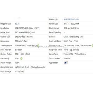 NL10276BC20-06Y 10.4 inch 1024*768 TFT LCD screen module lcd <b>display</b> screen tft lcd <b>panel</b> in stock - Product Image 2