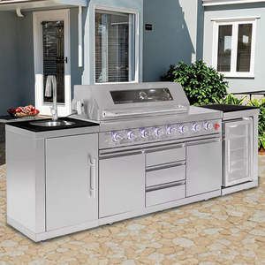 3 Days Delivery 304 Stainless Steel BBQ Smokeless Refrigerator and for Gardens Parties DY-SC26-1 Outdoor Kitchen With Fridge and - Product Image 1
