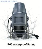 1000W IP65 5-40 Linear Zoom CMY CTO 4-Blatt-Feuereffekt Wasserdichter Fester LED Moving Head Scheinwerfer