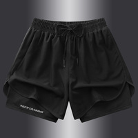 Shorts de sport et de plage pour hommes personnalisés, à séchage rapide, imperméables, 2 en 1, avec doublure de compression