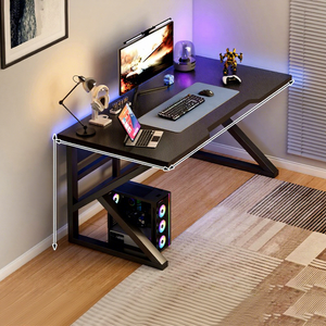 Bureaux d'ordinateur pour e-sport personnalisés Rui Tong en gros, bureaux de jeu en métal MDF, <span class=keywords><strong>étagère</strong></span>s, grande table de jeu, assemblage requis pour le jeu - Product Image 4