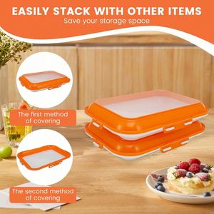 Conteneur de rangement pour accessoires de cuisine empilable et réutilisable avec logo personnalisé, plateau de conservation des aliments sans BPA - Product Image 3