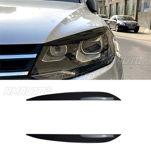 2 pièces de garnitures de phares de voiture pour Volkswagen Touareg 2010-2018, autocollants de phares, garnitures de phares - Product Image 1