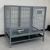 Cages d'élevage pour chiens de grande taille, de qualité supérieure, pour l'extérieur, avec gamelles rotatives, cages pour chiens de grande taille, cages d'intérieur pliables