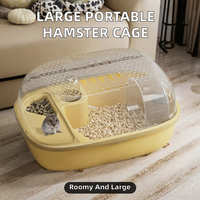 Fournitures pour animaux de compagnie, cage en plastique pour hamsters syriens dorés, habitat de luxe portable avec intérieur spacieux, vente en gros d'usine