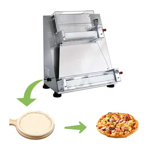 Equipo automático Máquina para hacer base de Pizza de prensado de rodillos laminadores de piel de masa eléctrica rápida