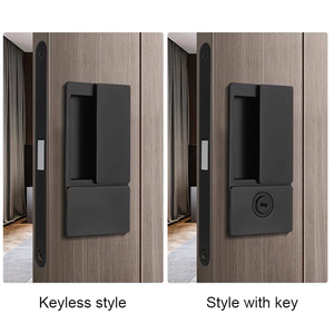 Manija de <span class=keywords><strong>Puerta</strong></span> Magnética Oculta de Aleación de Zinc para Exteriores, con Cerradura, Invisible, Negra, para Dormitorio y Muebles - Product Image 5