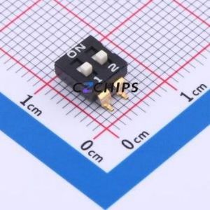 YDC02H2 DIP Switch SMD-4P,6.2x6.4mm Switch ( Number of Switch Sections: 2 )( Lead Spacing: 2.54mm )( Color: Black ) - Product Image 1