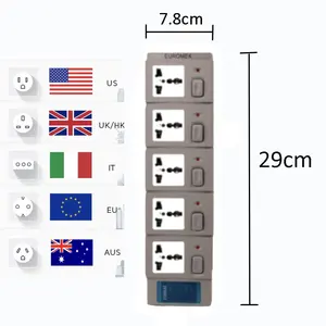 Eu South African Standard Electrical Switch Outlet extension Board Plug Socket