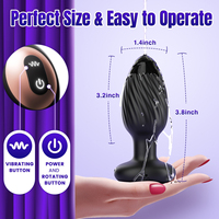 Vibrateur Rotatif 360° pour Hommes, Stimulation de la Prostate et du Point G, Plug Anal, Jouet Sexuel Adulte, Masseur de Prostate