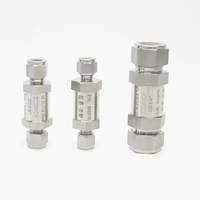 Raccord de compression JM-LOK 3/8" OD en acier inoxydable 316L, filtre à valve droite, 6000 psi, double ferrule, hydraulique