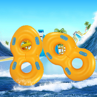Conception de logo personnalisé anneau d'eau piscine flotteur tube tapis en caoutchouc anneau flottant d'eau