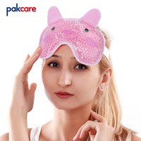 Masque oculaire en gel de perles chaud/froid à motif animal mignon, réutilisable pour soulager les poches sous les yeux - Vente en gros