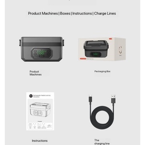 Chauffe-plat électrique portable sans fil 1,6 L en acier inoxydable rechargeable, chauffe-aliments automatique pour la maison, la voiture et l'extérieur - Product Image 5