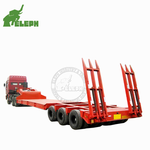 Semi-remorque surbaissée robuste en acier à 3 lignes et 6 essieux pour le <span class=keywords><strong>transport</strong></span> d'excavatrices avec remorque à col de cygne détachable - Product Image 3